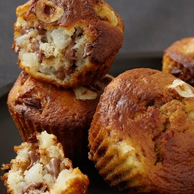 Muffins με Πραλίνα & Αχλάδια Συνταγή με κουβερτούρα Nestlé Dessert