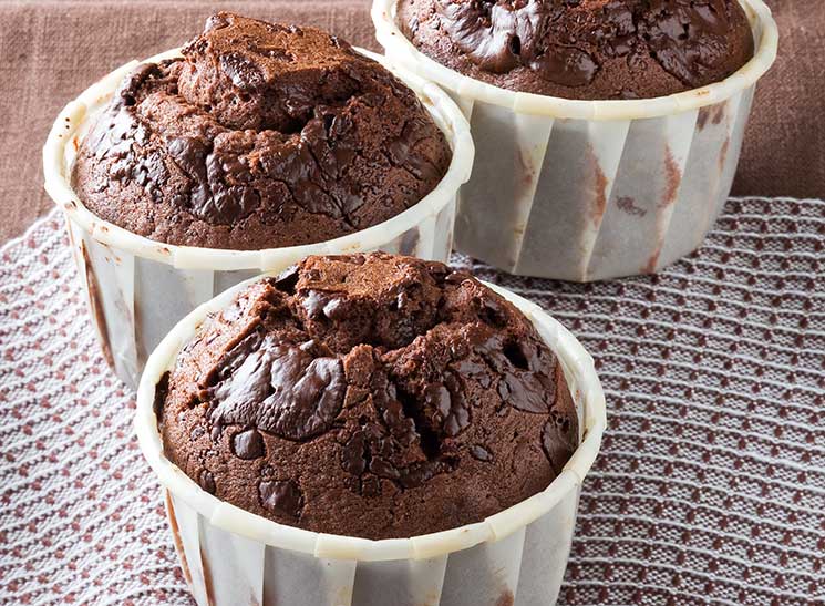 Muffins Σοκολάτας με Κακάο Συνταγή με κουβερτούρα Nestlé Dessert