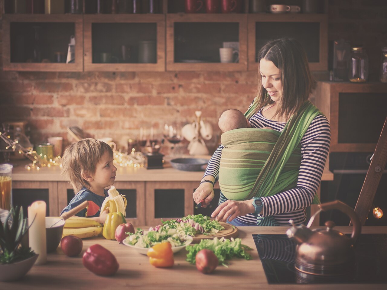 Pregnant Mother with family